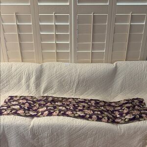 Hiroko Kapp Purple Silk Floral Scarf